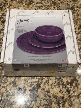 Fiesta Ware Fiestaware  TABLEWARE 3-Piece Bistro Set ~ Mulberry New in Box USA